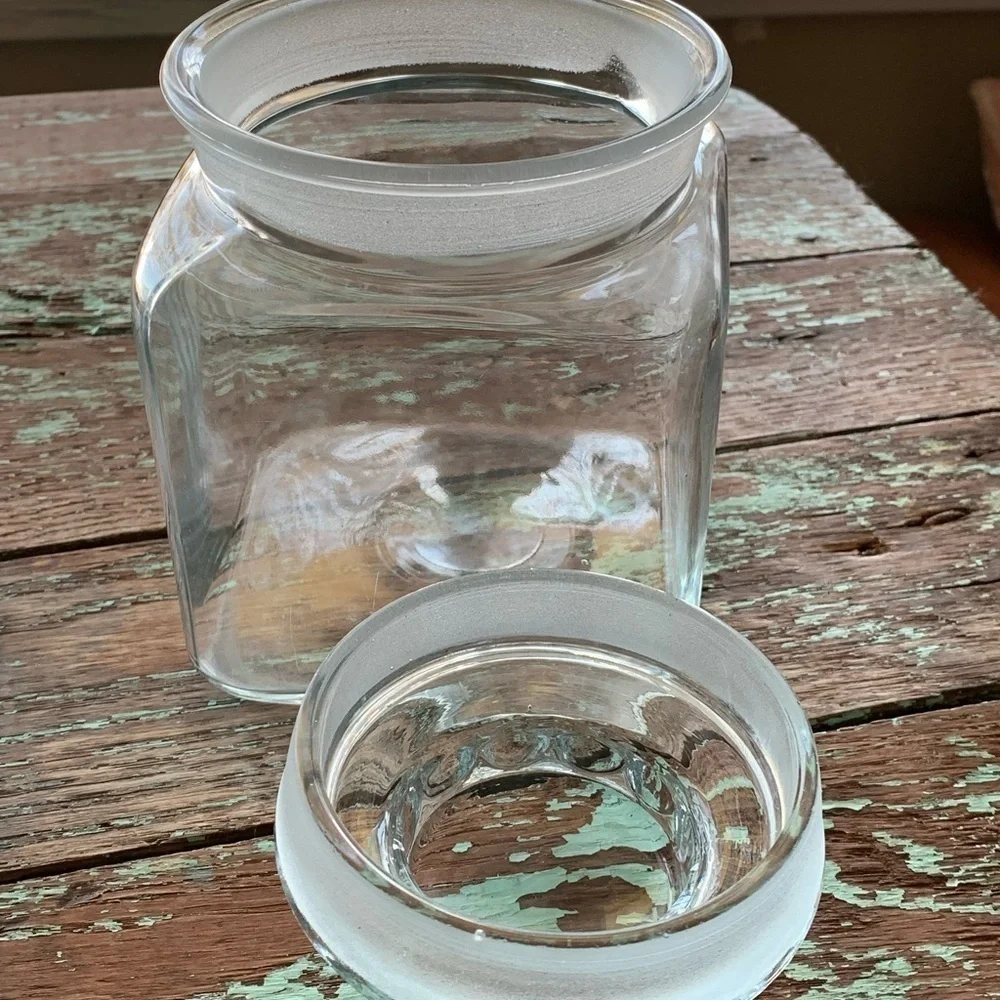 Bathroom Storage Jar Kitchen Food Container Vintage Ground Lid Candy